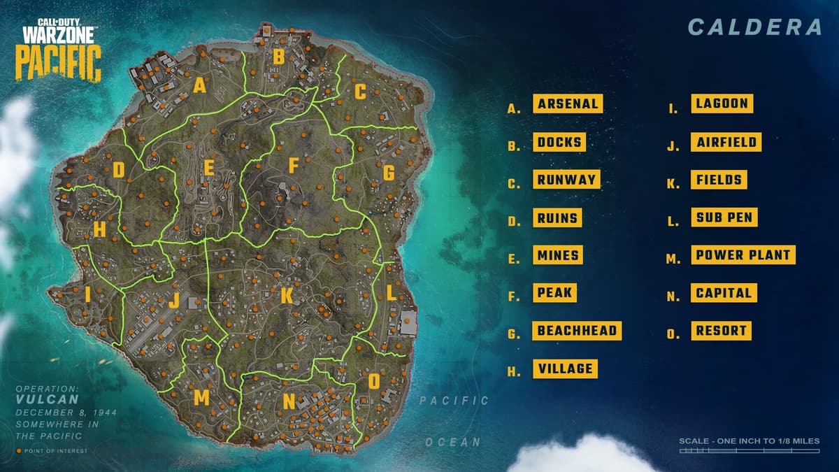 Warzone Caldera map