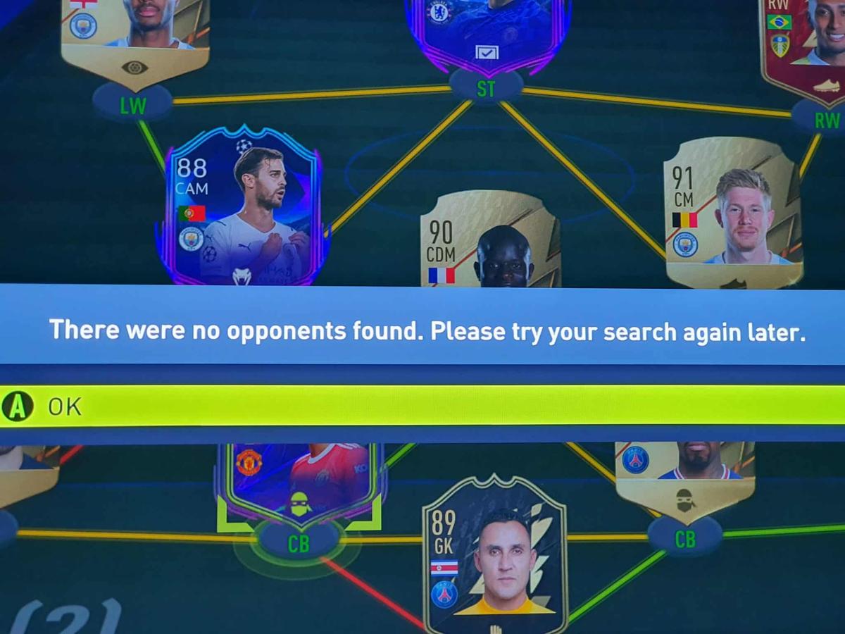 Glitch error in FIFA 22.