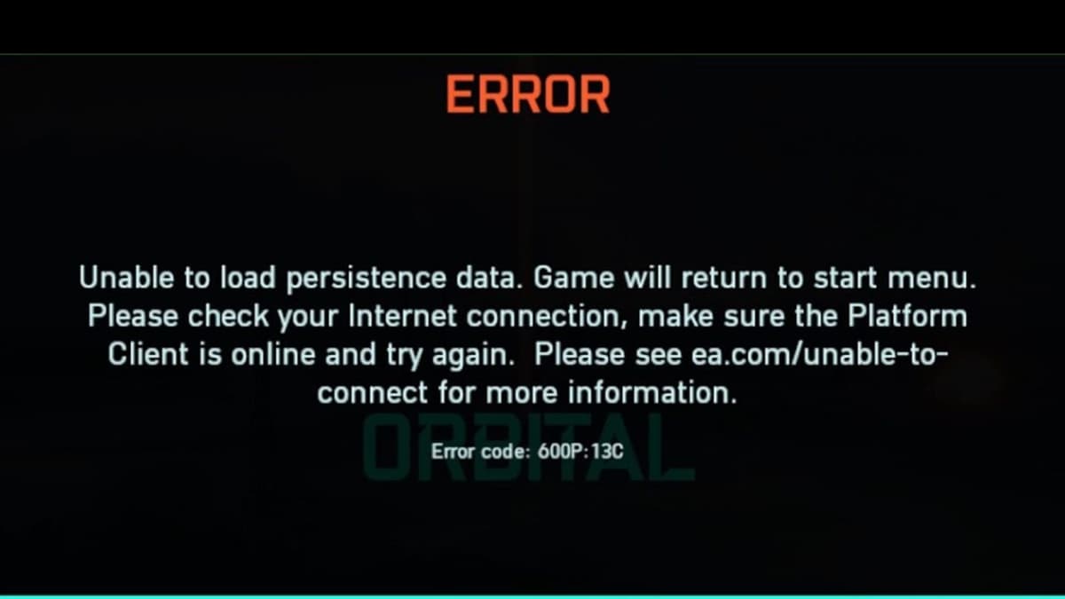 battlefield 2042 unable to load persistence data error