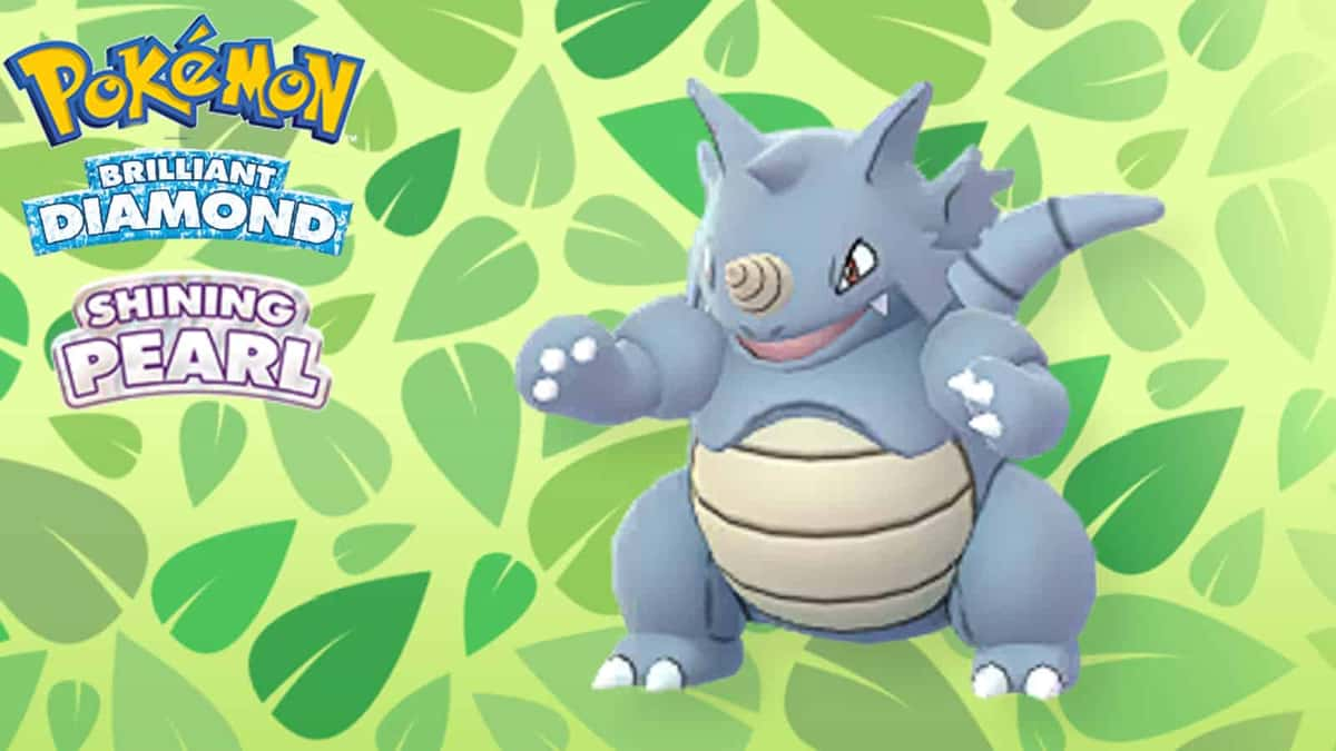 Rhyhorn Header for Pokemon Brilliant Diamond and Shining Pearl