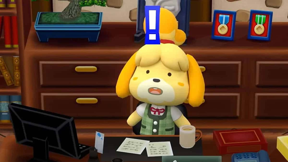 shocked isabelle in animal crossing