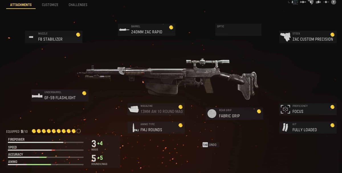 Gorenko Anti-Tank Sniper Rifle Vanguard loadout screen