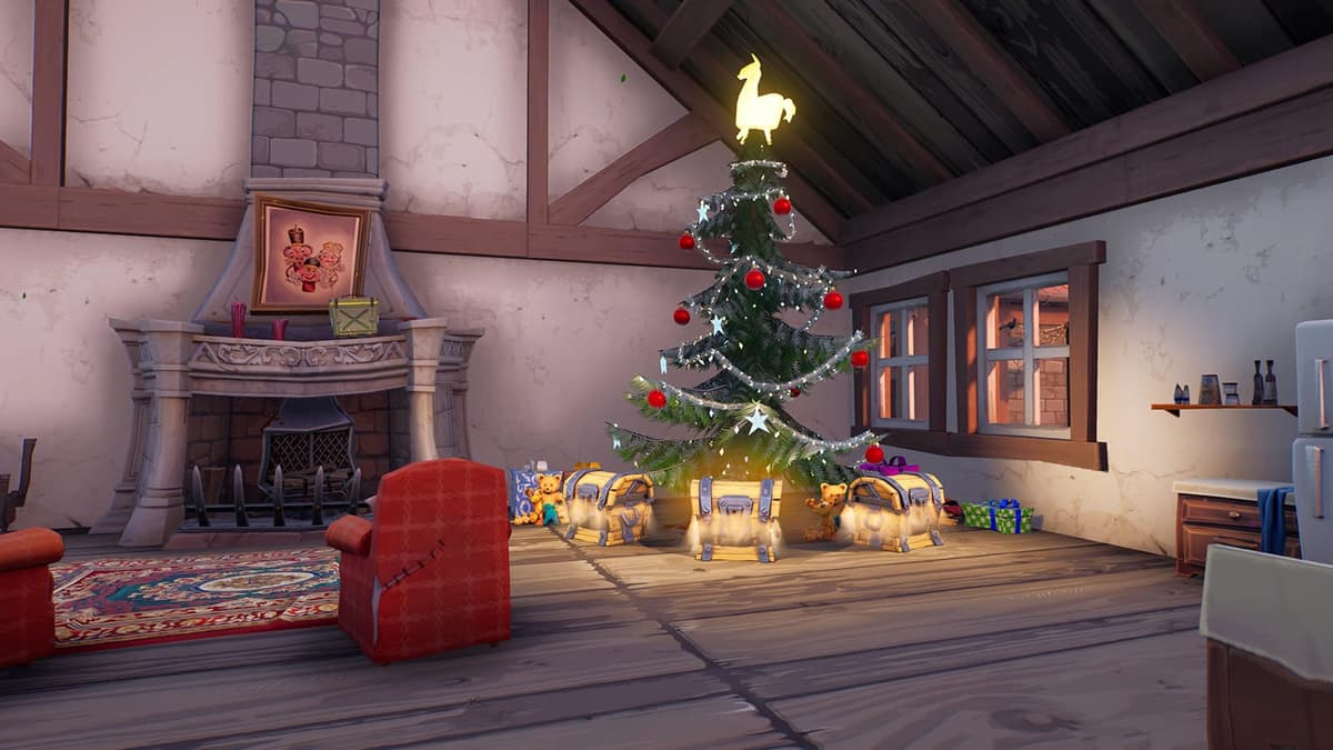 The inside of the Nutcracker House in Fortnite Chapter 3