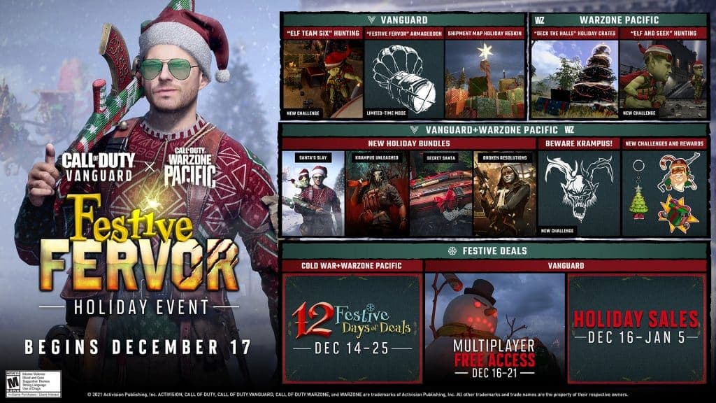 vanguard warzone festive fervor holiday event roadmap