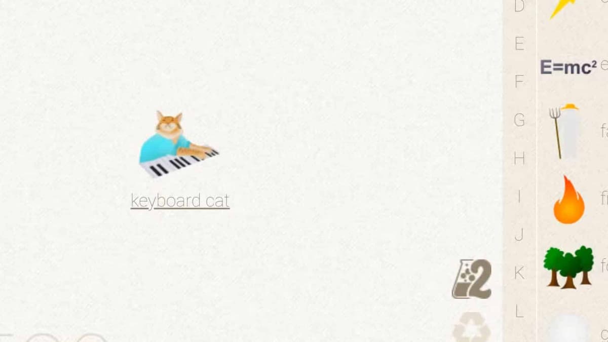 keyboard cat in little alchemy cat