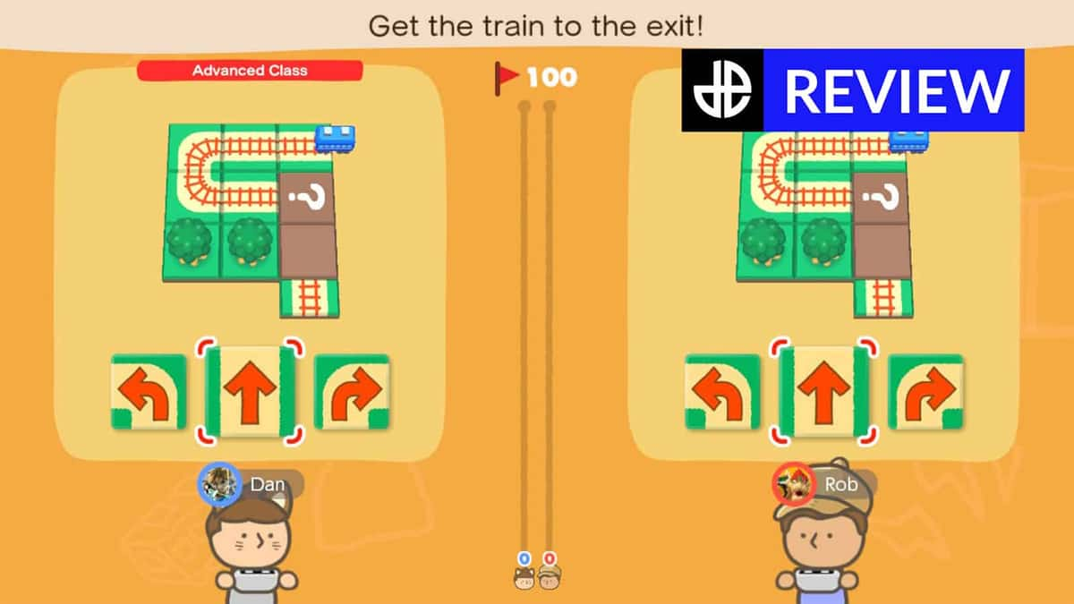 A screenshot of Big Brain Academy Brain vs Brain with a review logo on it