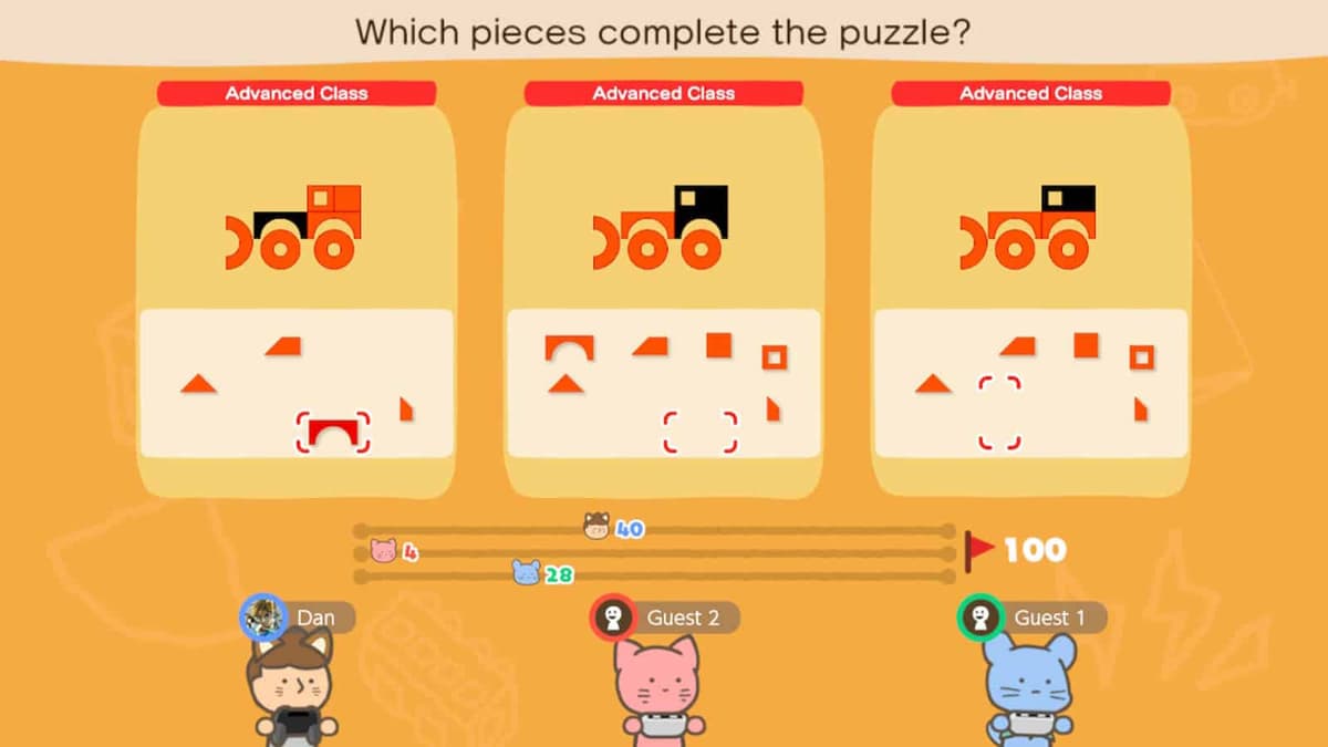 A puzzle in Big Brain Academy Brain vs Brain