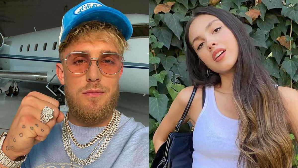 An image of Jake Paul and Olivia Rodrigo.