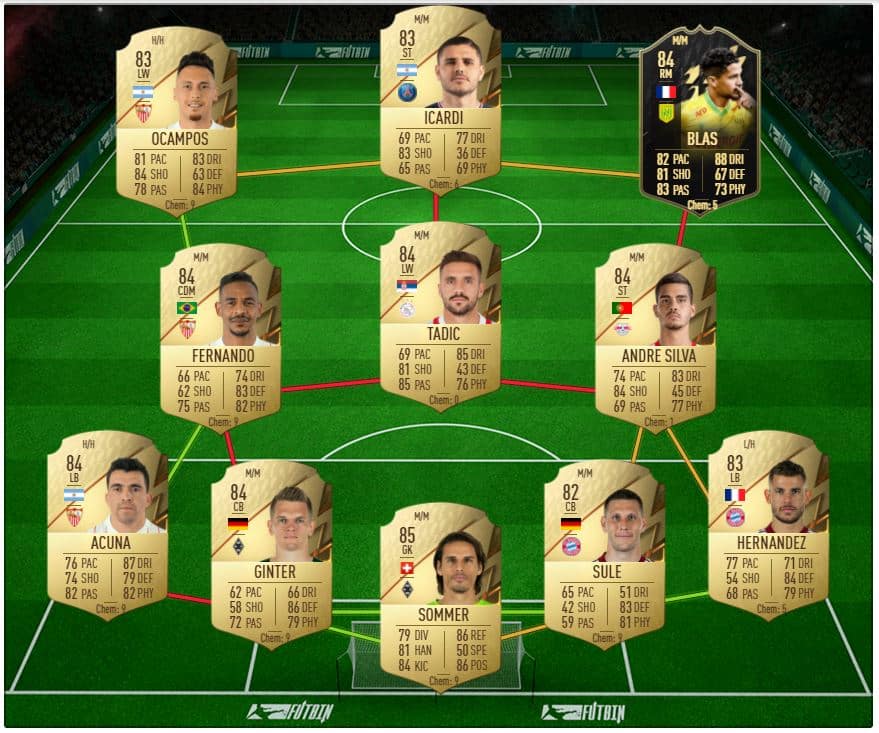 FIFA 22 Houssem Aouar Winter Wildcards SBC Ligue 1 solution