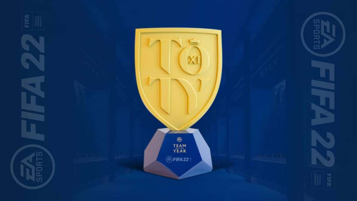 fifa 22 team of the year image with trophy