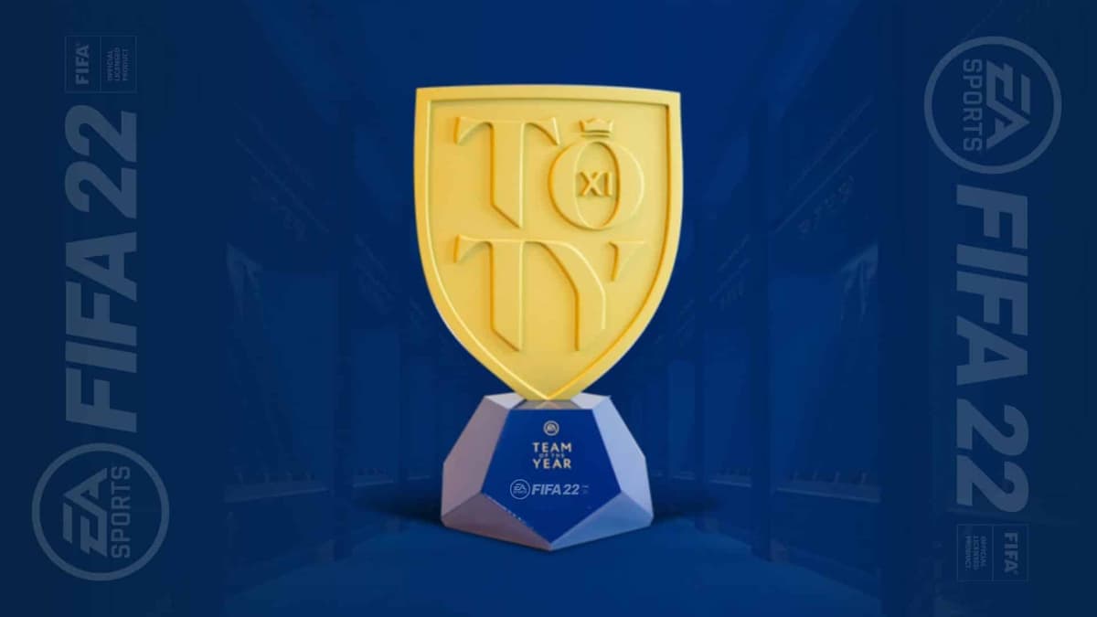 fifa 22 team of the year image with trophy