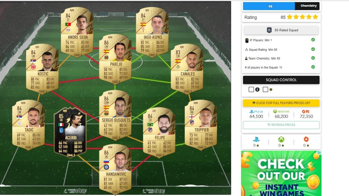 mid icon sbc fifa 22 squad