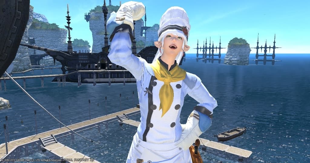 ffxiv culinarian player celebrates