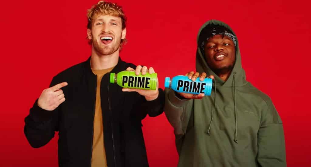 Logan Paul and KSI holding Prime