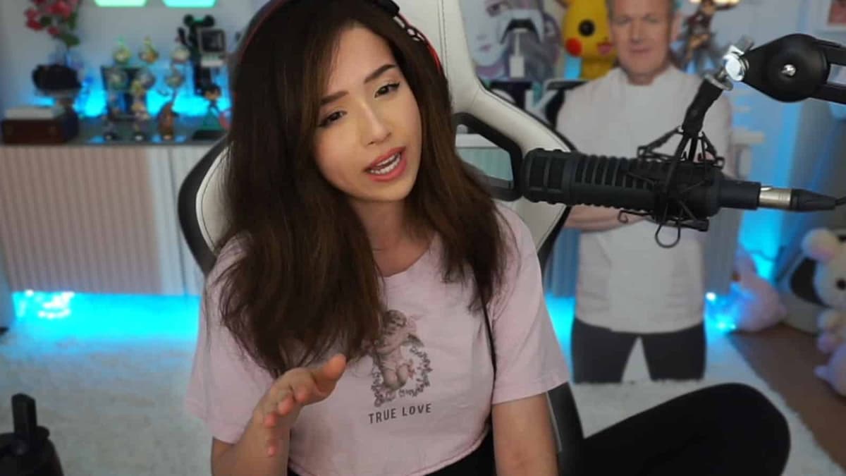 Pokimane discusses on Twitch stream.