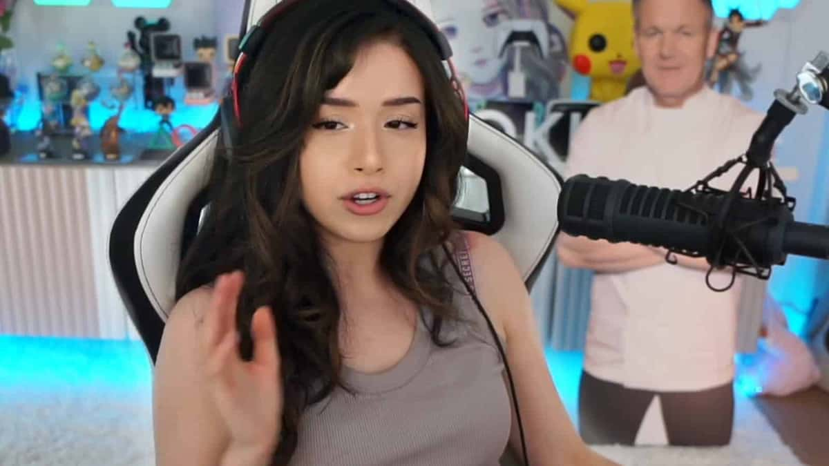 Pokimane talks on her Twitch stream.