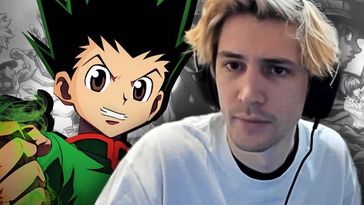 xQc next to Hunter x Hunter character.