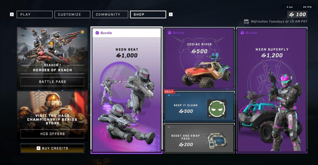 Halo Infinite store