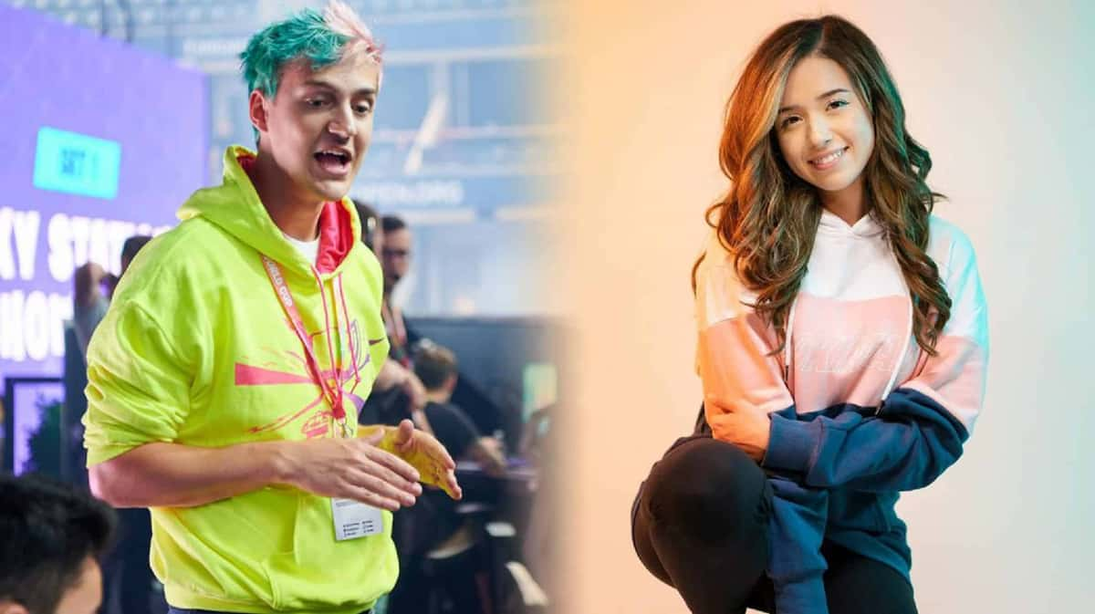 Ninja next to Pokimane