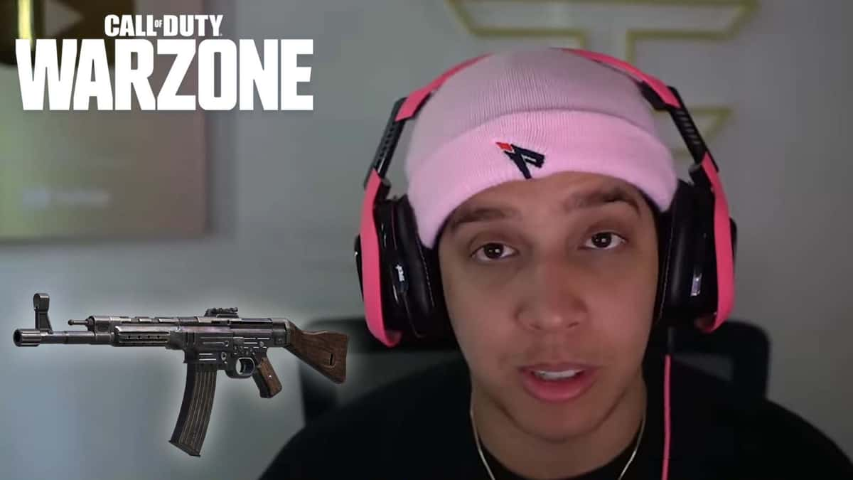 FaZe Swagg with STG44 and Warzone logo