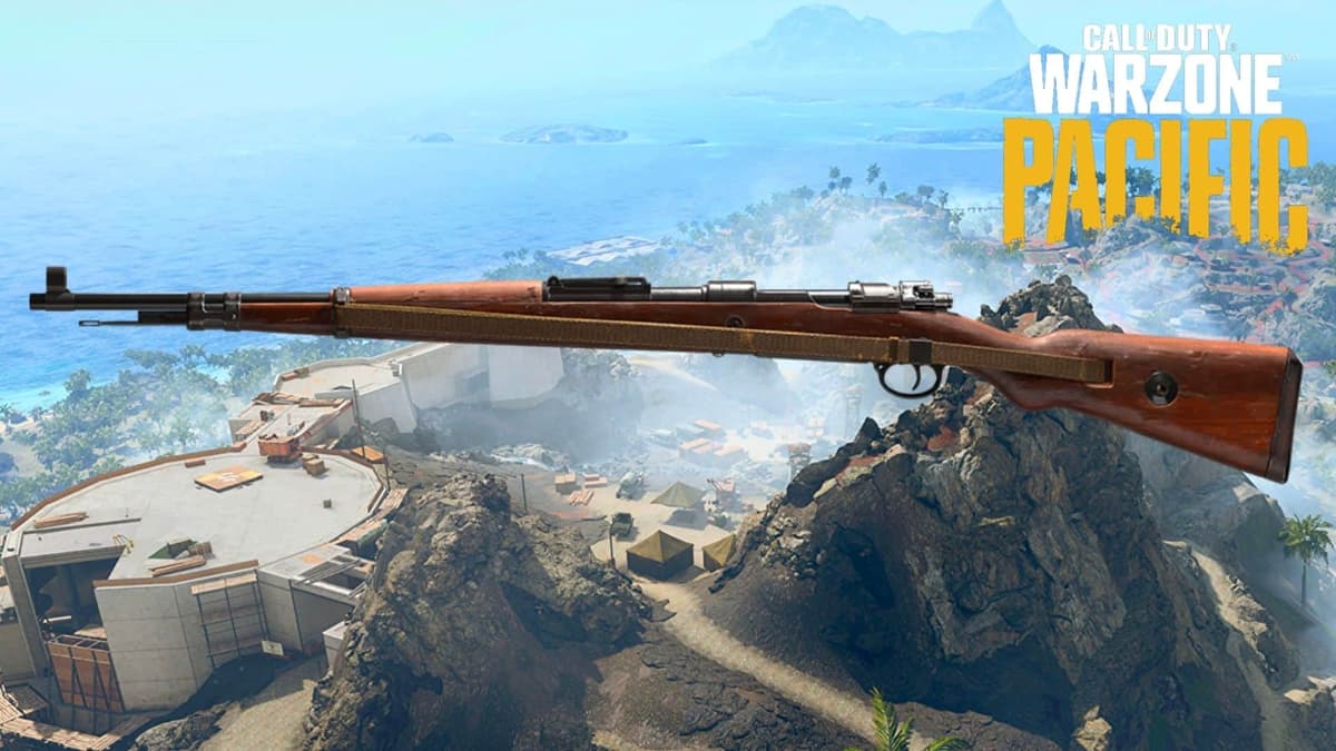 Warzone Kar98k rifle on Caldera map