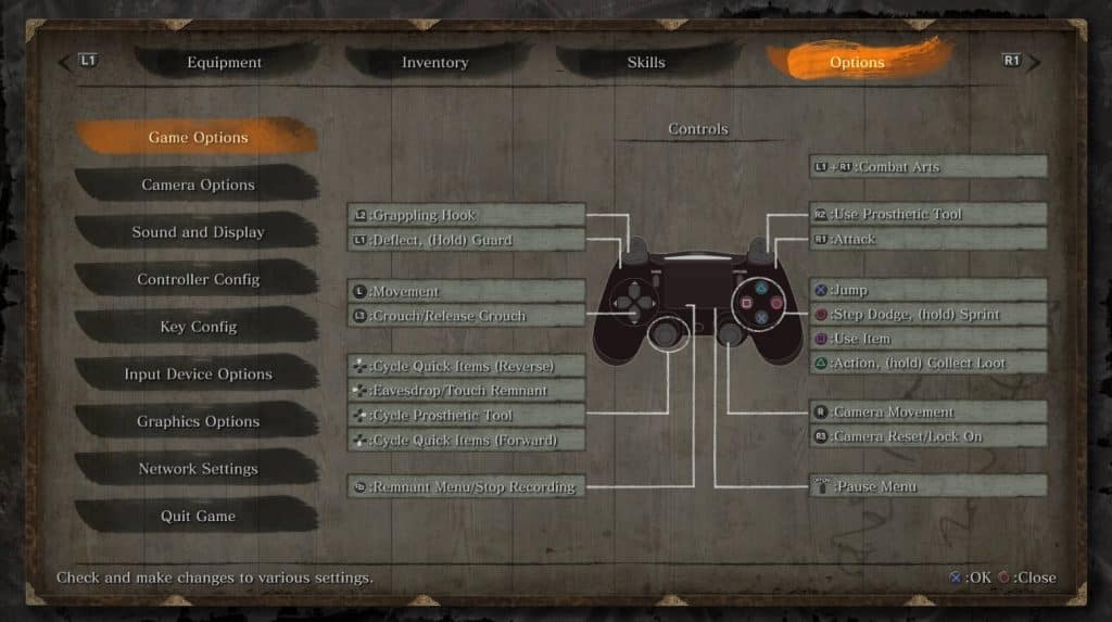 DualShock layout Sekrio