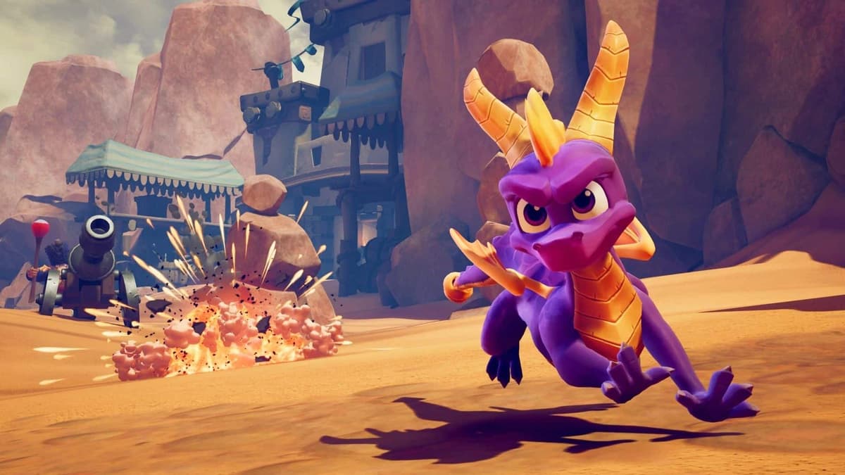 spyro running away from enemy fire