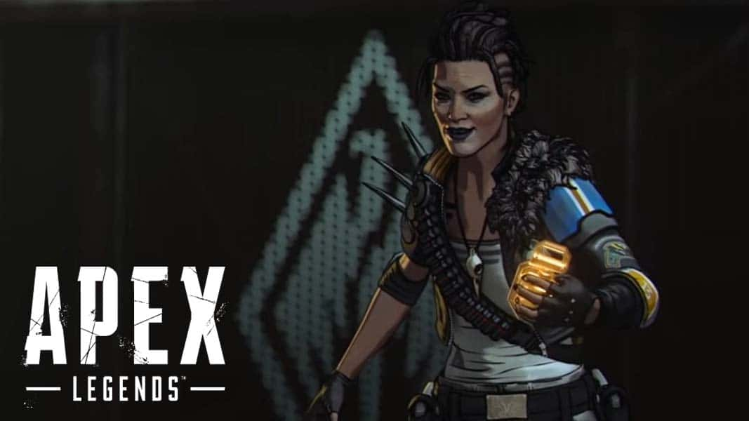 Apex Legends Maggie next to logo