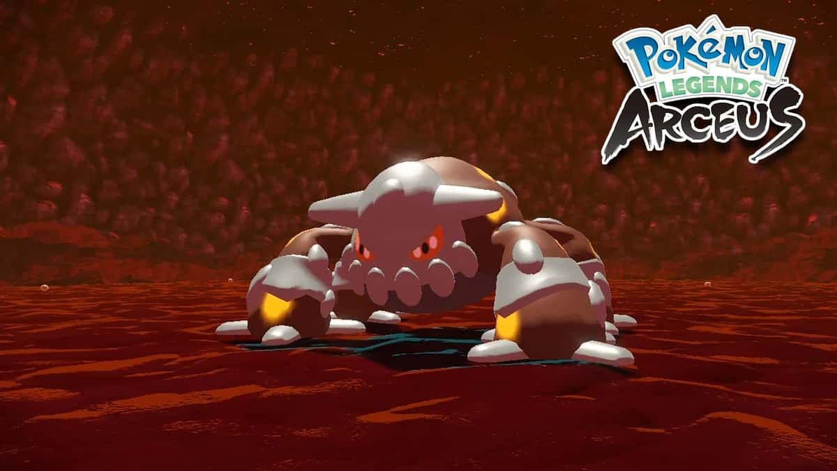 Pokemon Legends Arceus Heatran battle screenshot