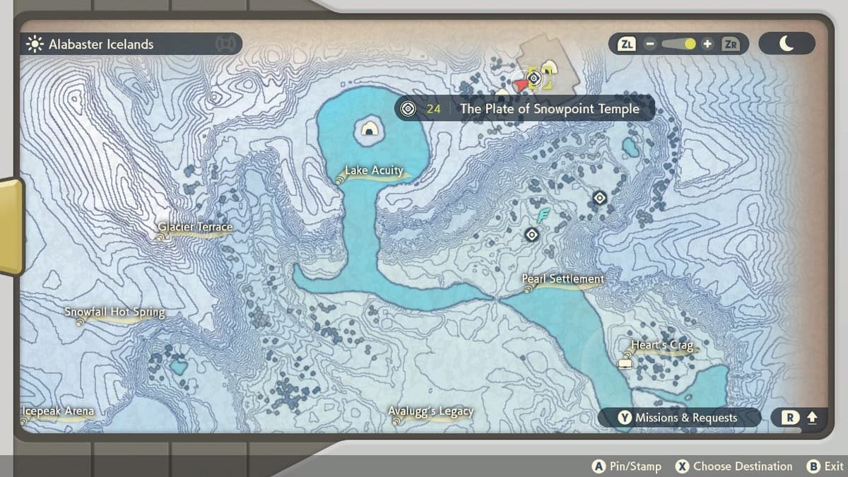 Pokemon Legends Arceus Regigigas map location.