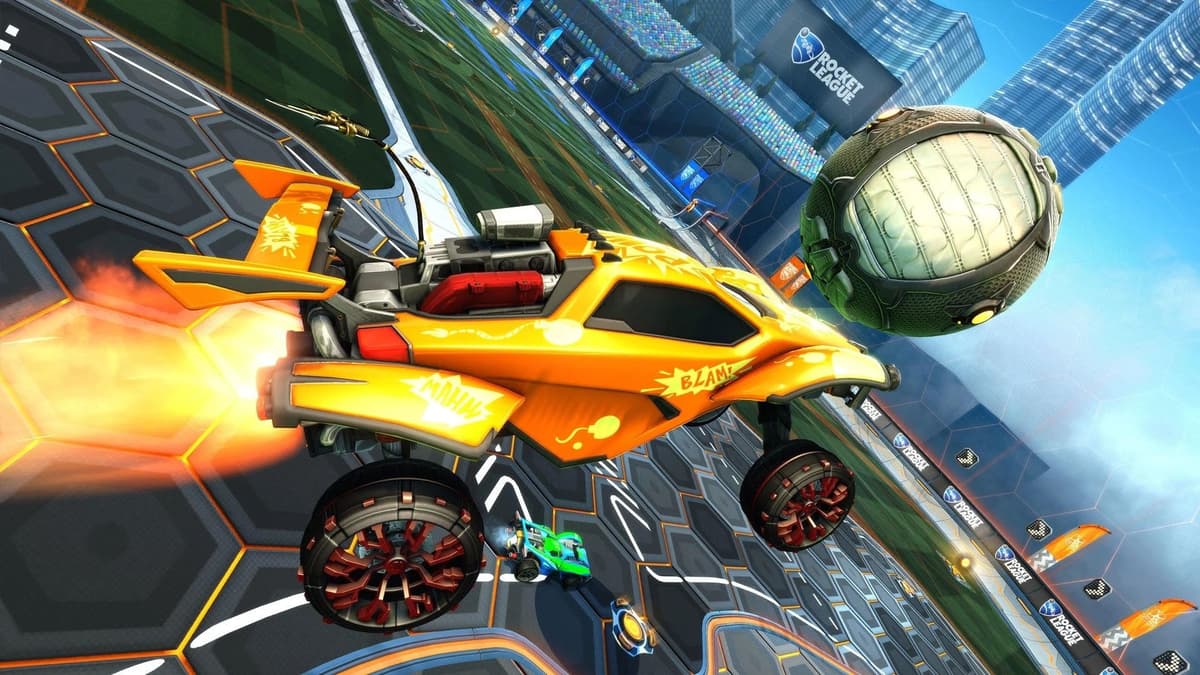 rocket league car aerial attack