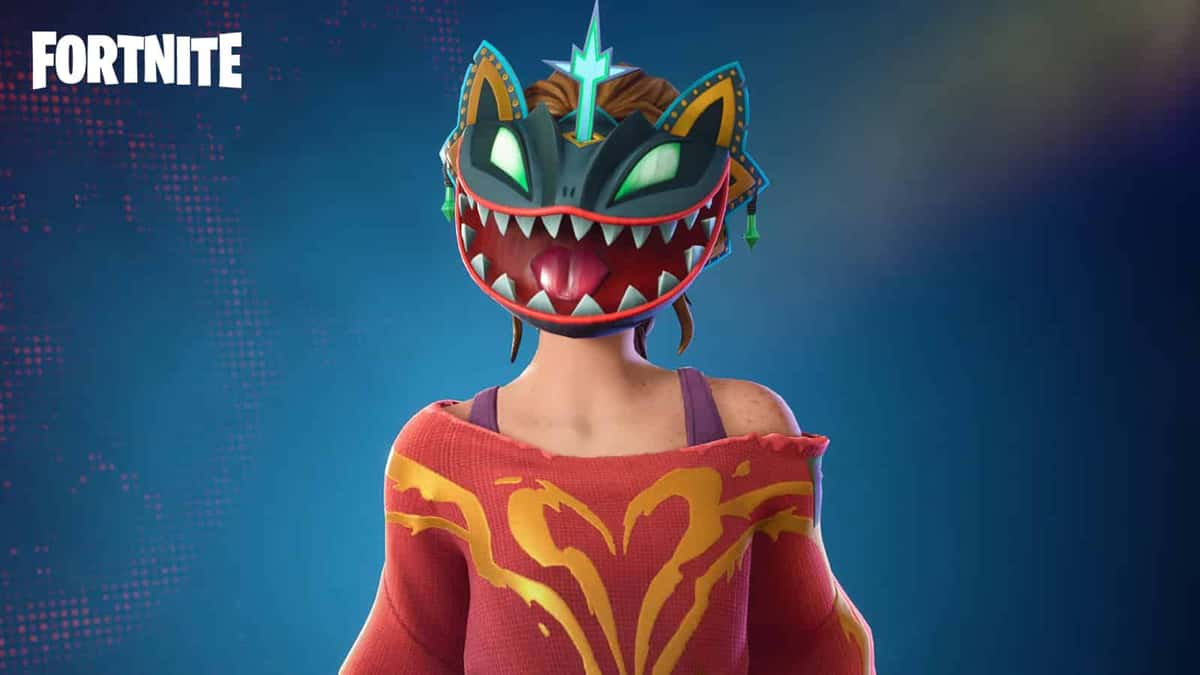 A Haven Mask in Fortnite that's been unlocked with Feathers