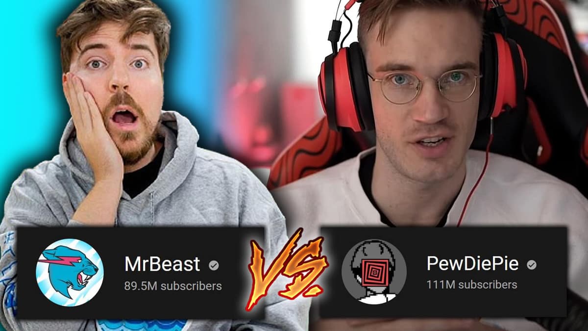 PewDiePie reacts to MrBeast subscriber gain