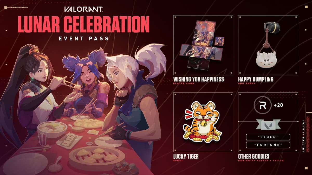 VALORANT lunar new year battle pass rewards