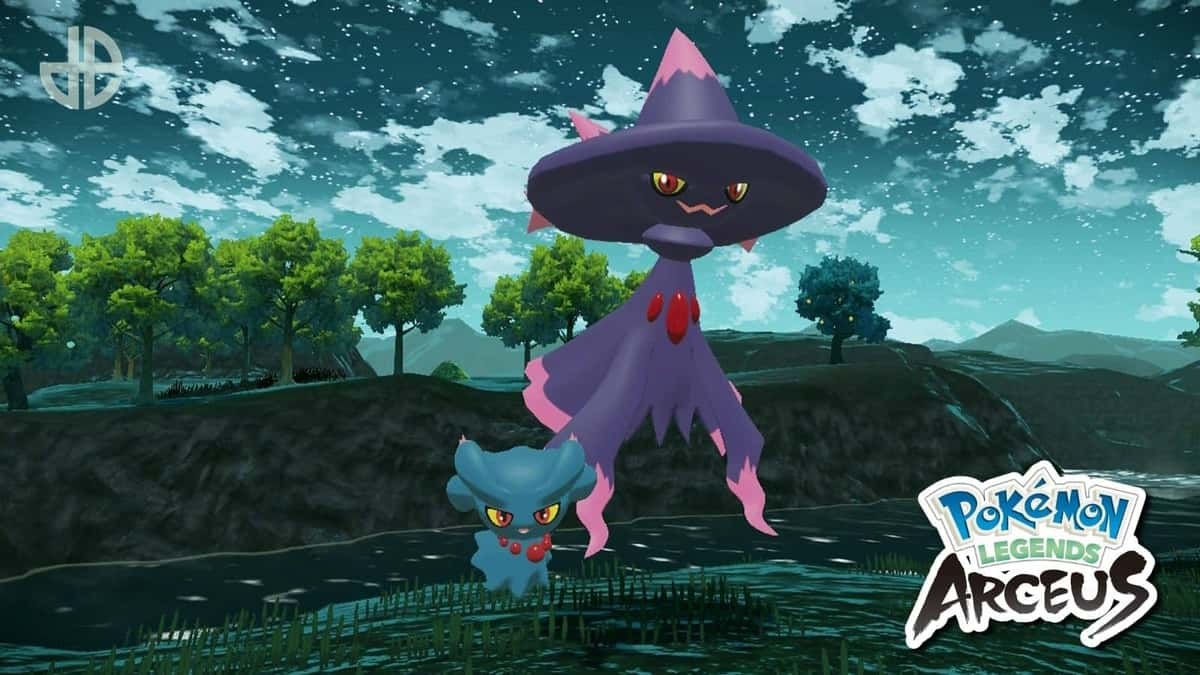 Pokemon Legends Arceus Ghost-type Misdreavus and Mismagius.