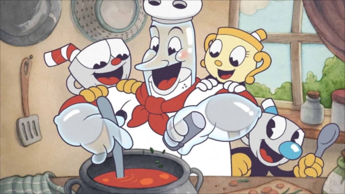 cuphead characters all joyous