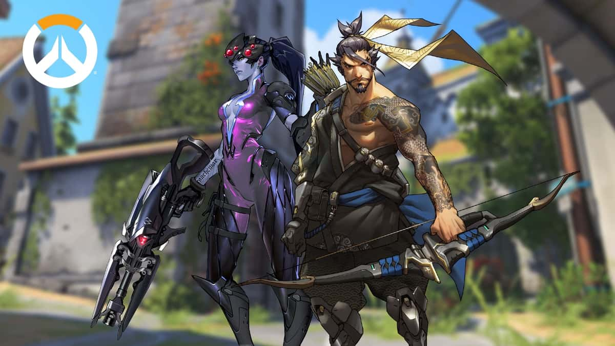 overwatch hanzo and widowmaker on eichenwalde