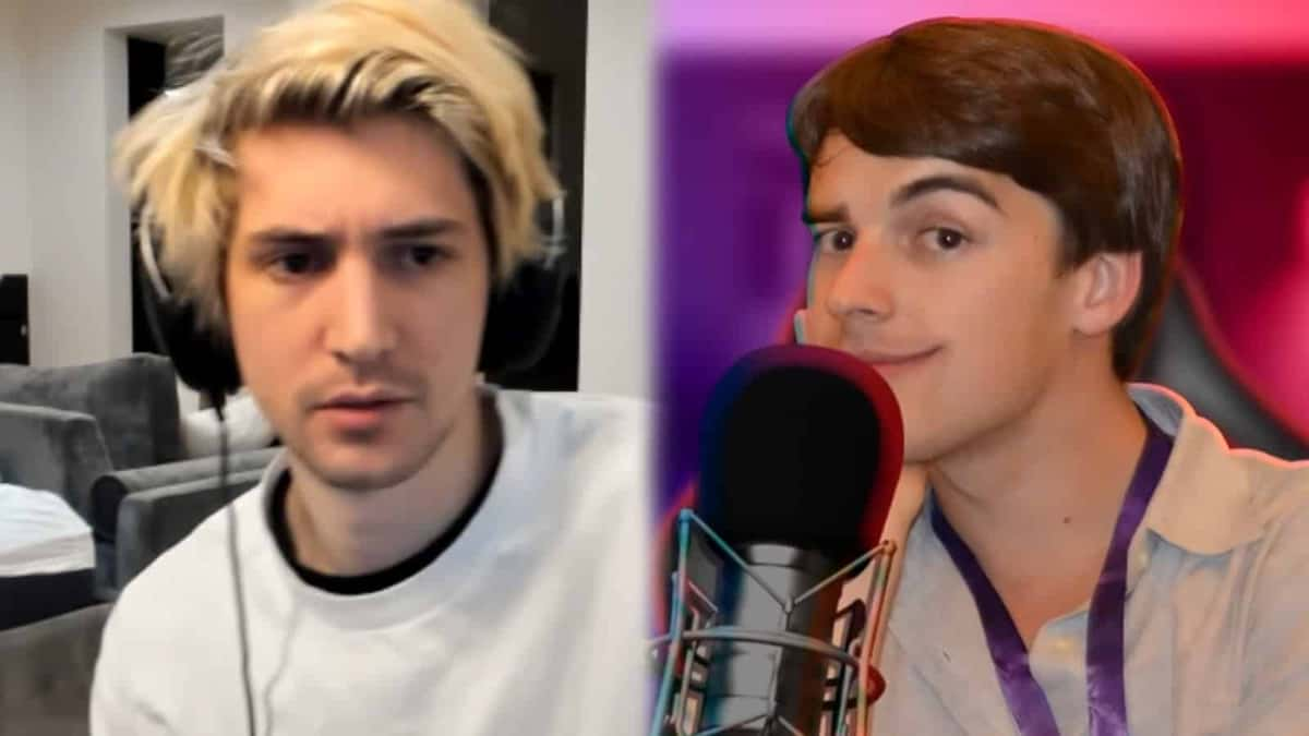 Twitch streamer xQc next to YouTuber MatPat screenshot.