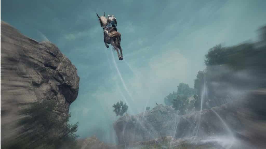 Elden Ring horse using the Spirit Spring Jump