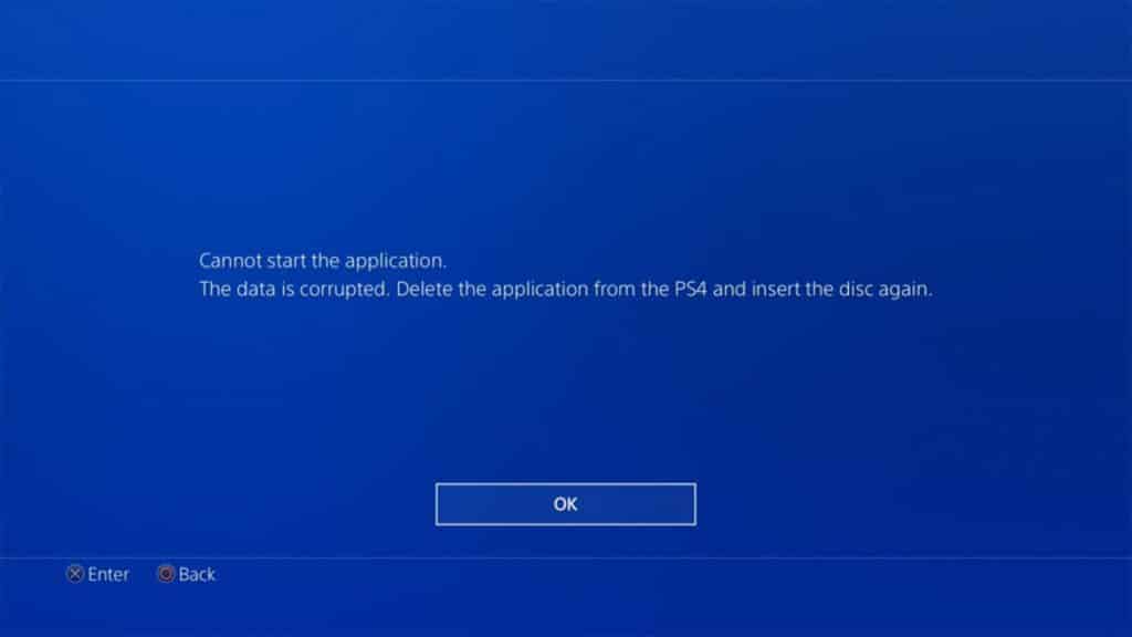 cyberpunk 2077 ps4 error screen