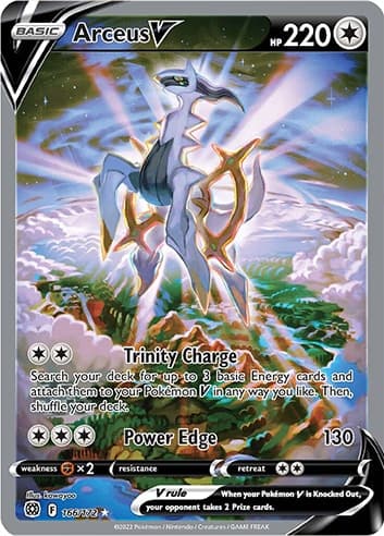 Arceus V Alt Art Pokemon Brilliant Stars card.