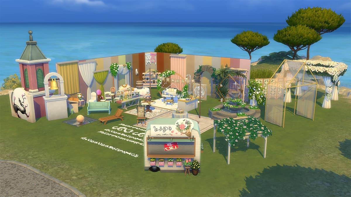 An image of the Build/Buy mode in My Wedding Stories