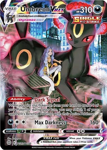 Umbreon VMAX Pokemon Brilliant Stars card.