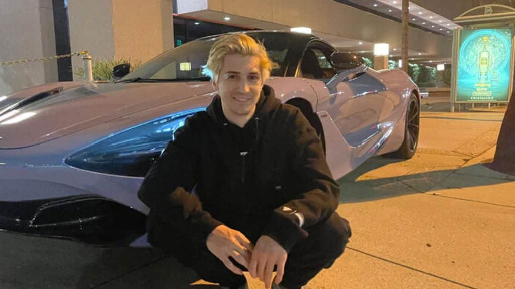 xQc with his McLaren