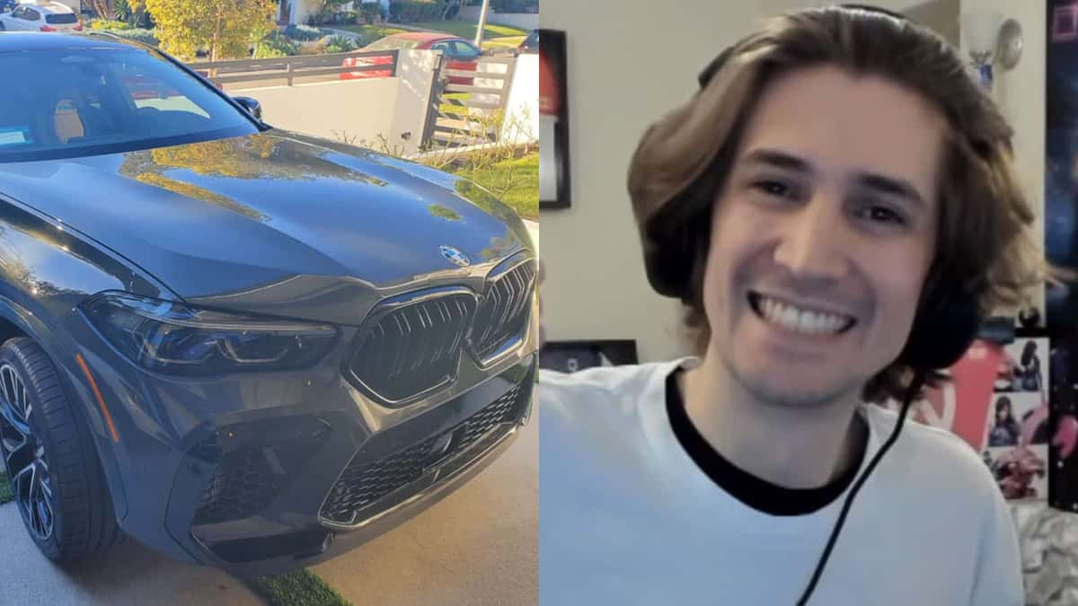 xQc next to BMW X6M