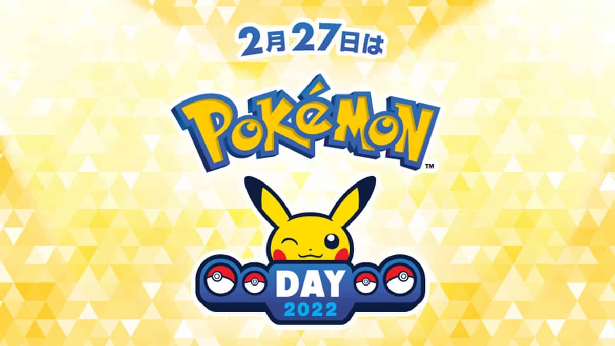 Pokemon Day 2022 announcement banner screenshot.