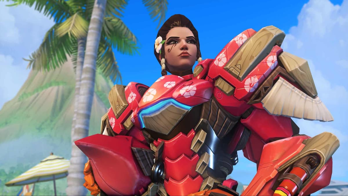 overwatch sunset pharah summer games 2021 skin