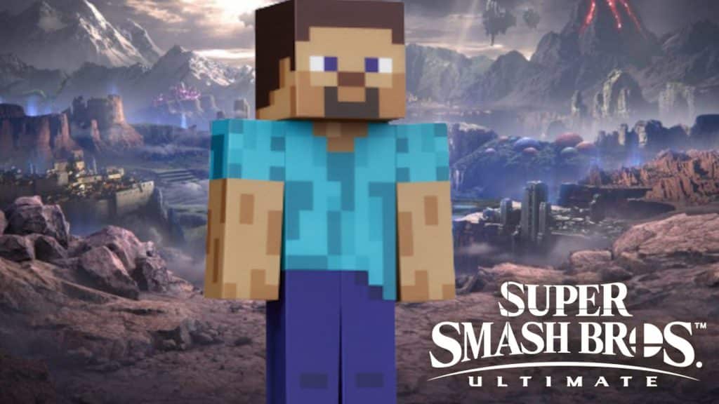 Minecraft steve amiibo for smash ultimate