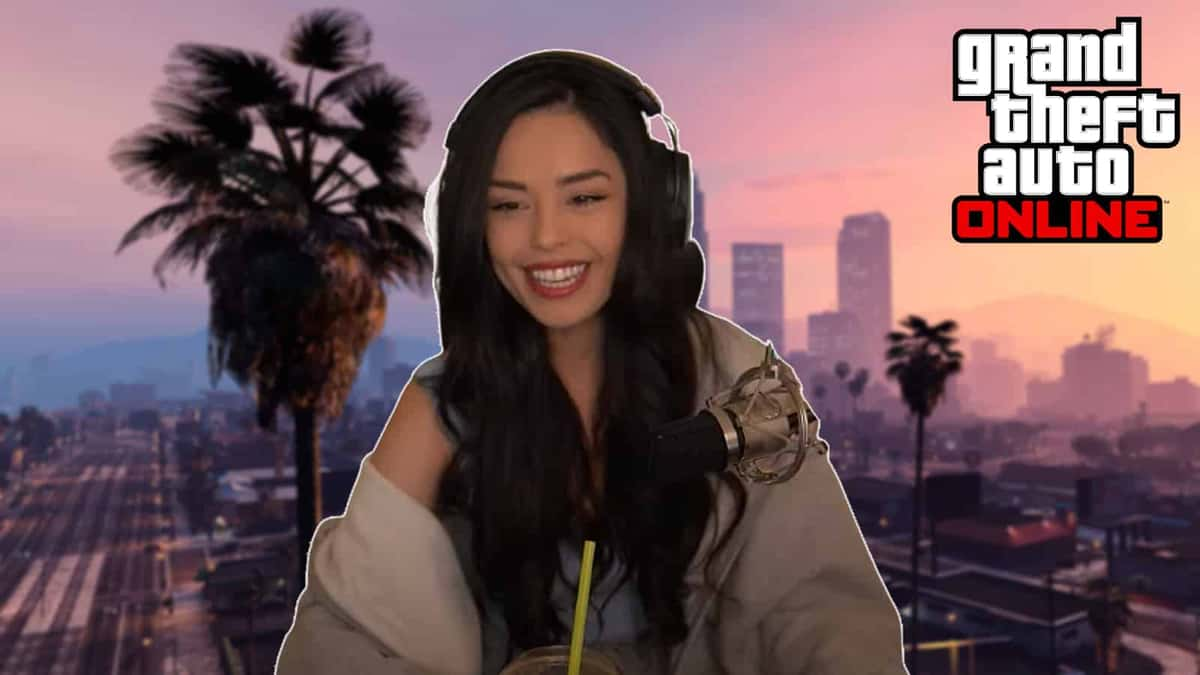 valkyrae with los santos background gta rp