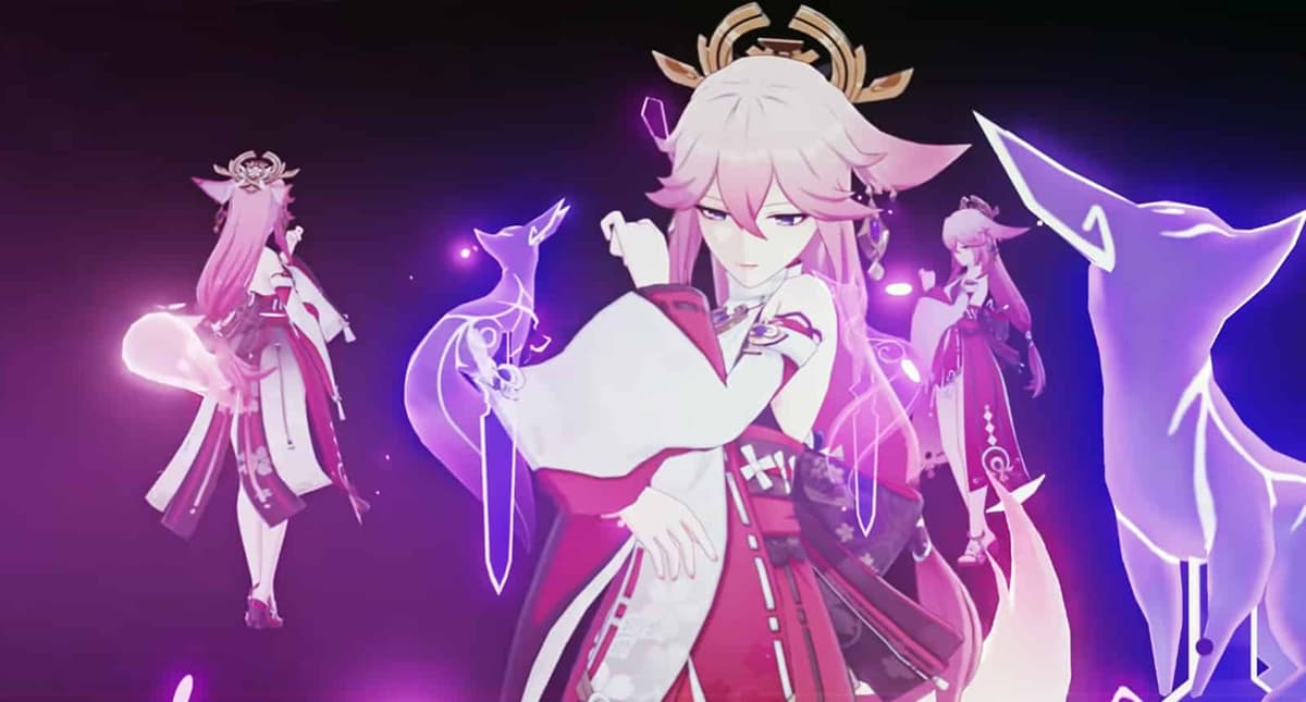 Genshin Impact Yae Miko sakura Trailer screenshot.